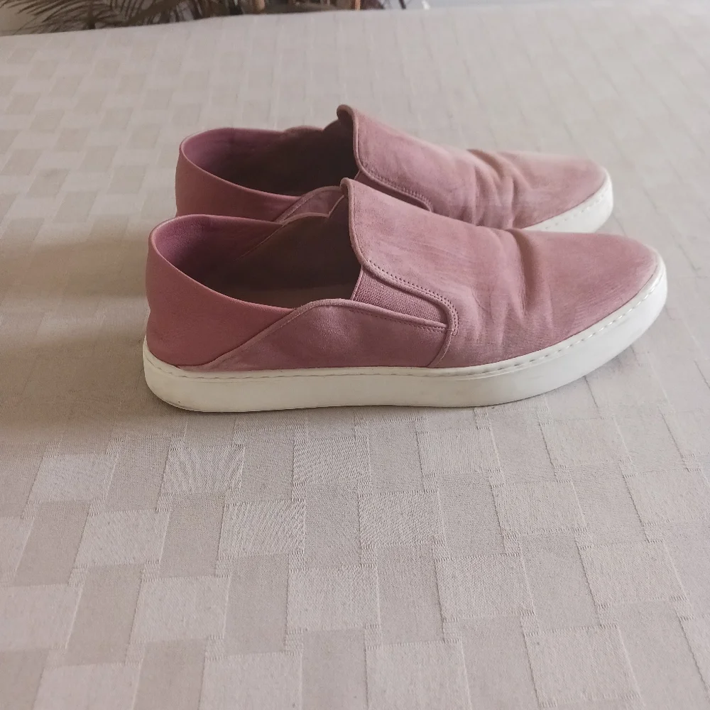 Vince Garvey Suede Slip On Sneakers with Fold Down Back